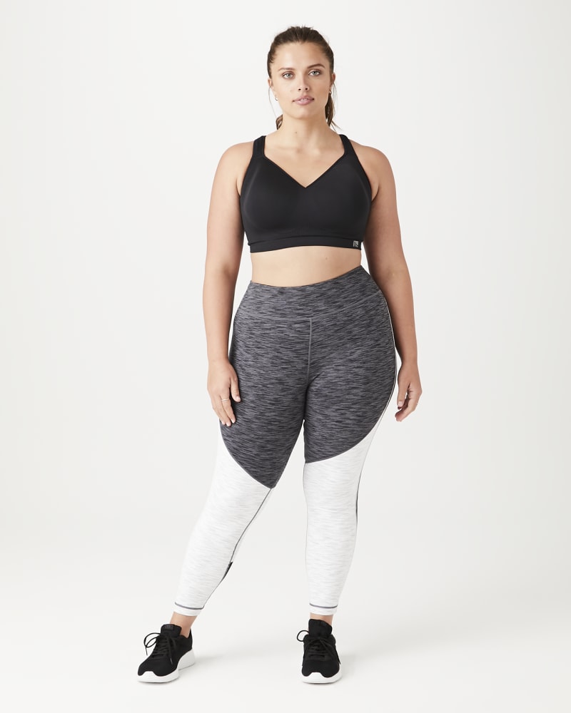 Plus size model with hourglass body shape wearing Lorna Capri Legging by Rainbeau Curves | Dia&Co | dia_product_style_image_id:141110